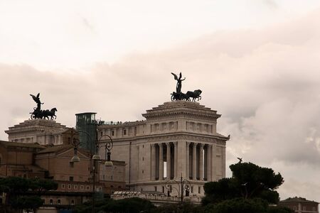Vittoriano or altar of the fatherland in Venice Square in Romeのeditorial素材