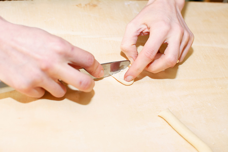 Knead orecchiette homemadeの写真素材