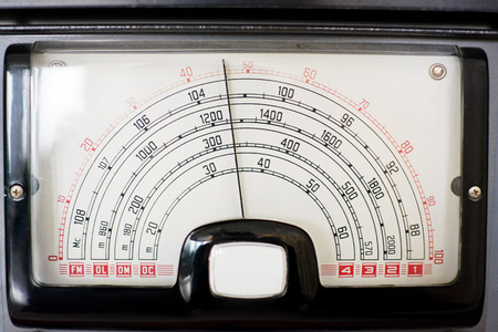 frequency indicator of an old radio