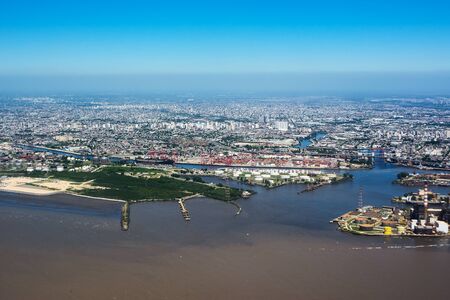 Il quartiere Puerto Madero di Buenos Aires view from aerial (Argentina)の写真素材