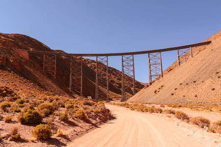 Viaduct of Polvorilla in San Antonio de Los Cobres (Argentina)の写真素材