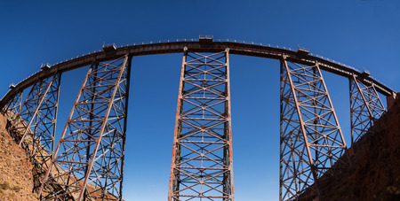 Viaduct of Polvorilla in San Antonio de Los Cobres (Argentina)の写真素材