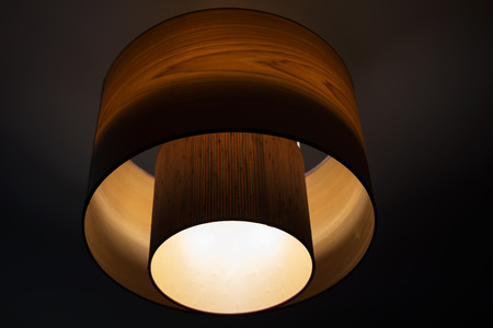 Concentric circle chandelier in the night