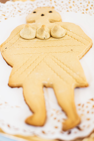 Tipical biscuit of Frascati (Lazio) with three breast (two for milk and one for wine)の写真素材