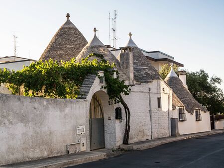Typical Trullo of Alberobello with blue sky backgroundのeditorial素材