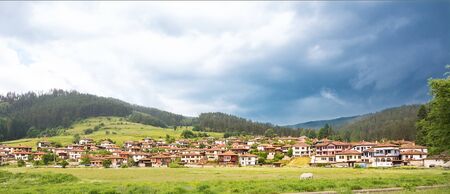 Overview of the tourist village of koprivshtitsa (Bulgaria)