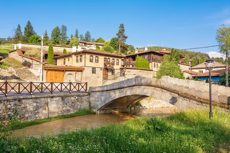 Bridge over the Topolinitsa river in the ancient village of Koprivshtitsa (Bulgaria)の写真素材