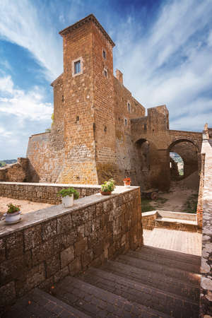 Orsini Castle in the ghost town of Celleno (Italy)