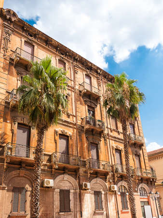 Facade of an ancient building in Taranto (Italy)のeditorial素材