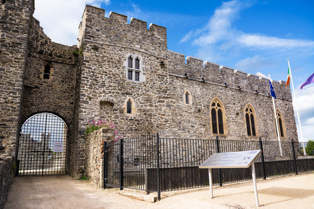 Swords, Ireland - May 21, 2022: Castle in the center of Swords, Ireland.のeditorial素材