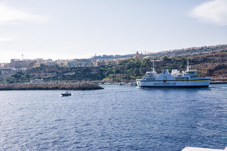 Mgarr, Malta - 19 June, 2023: Mgarr and its port on the island of Gozo (Malta)のeditorial素材