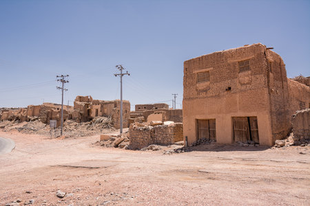 Ancient Khaybar village with abandoned traditional mud housesの写真素材