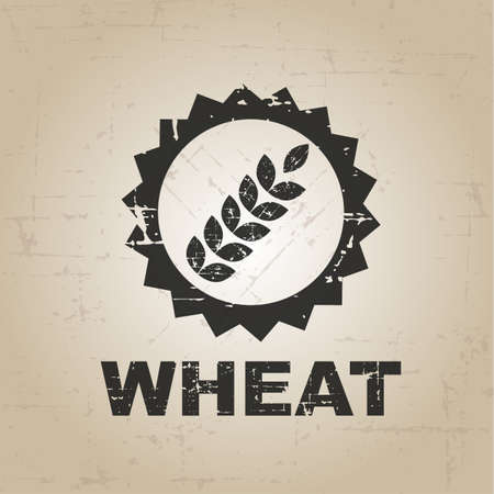 Wheat badgeのイラスト素材