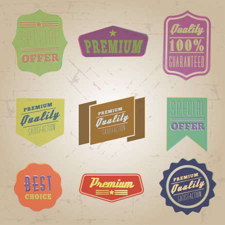 Retro grunge stampsのイラスト素材