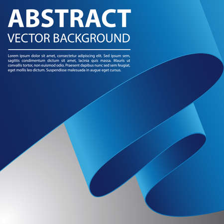 Abstract blue vector ribbon backgroundのイラスト素材