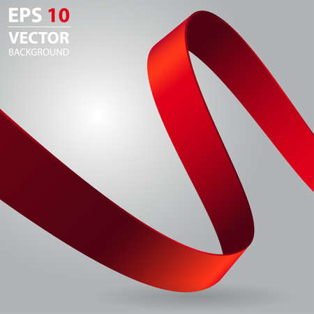 Abstract red vector ribbon backgroundのイラスト素材