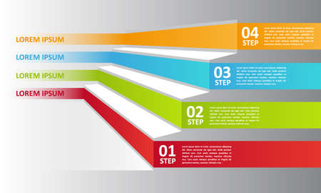 Business speps diagram for layount, number options, diagrams.のイラスト素材