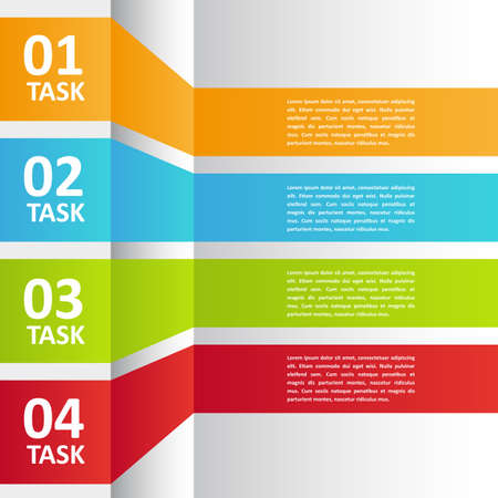 Business speps diagram for layount, number options, diagrams.のイラスト素材
