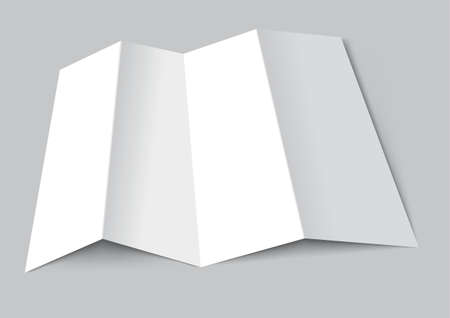 Folded paper mockup realistic templateのイラスト素材