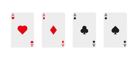 Set of playing cards icon. Vector illustration isolated on white background.のイラスト素材