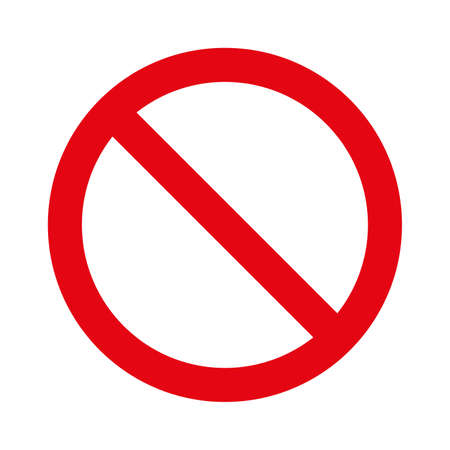 No sign. Vector illustration of ban symbol.