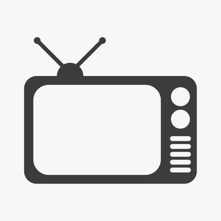 TV vector icon isolated on white background.のイラスト素材