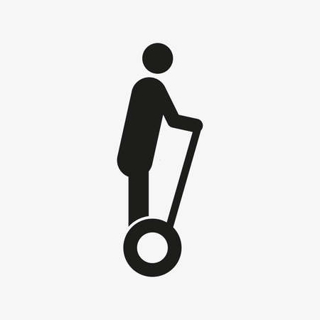 Two wheeled self personal transporter vector iconのイラスト素材