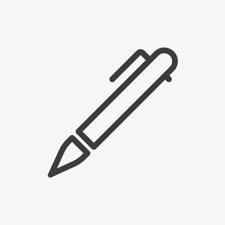 Pen outline vector icon on white background.のイラスト素材