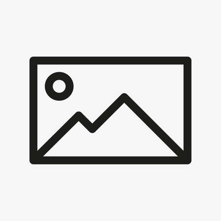 Vector icon of an image. Picture outline sign
