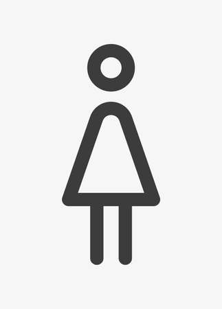 Woman outline icon isolated on white backgroundのイラスト素材