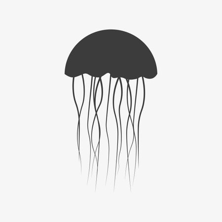 Vector icon of a jellyfish. Medusa illustration.のイラスト素材