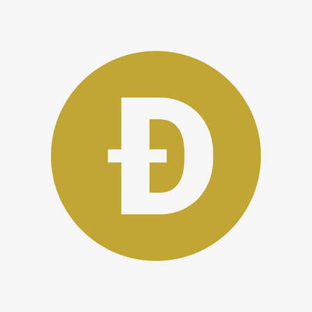 Dogecoin sign. Vector icon. XDG logo. Cryptoのイラスト素材