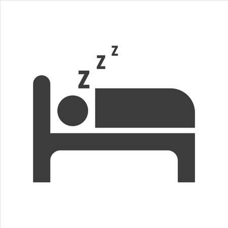 Sleep icon on white background. Dream vector signのイラスト素材