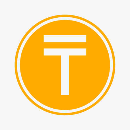 Tenge icon. Kazakh currency symbol. Coin symbol.のイラスト素材