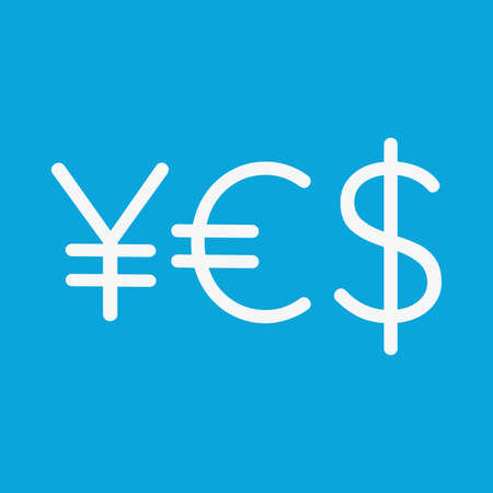 Word YES of currency symbols. Vector iconのイラスト素材