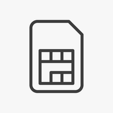 Sim card icon vector isolated on white background.のイラスト素材