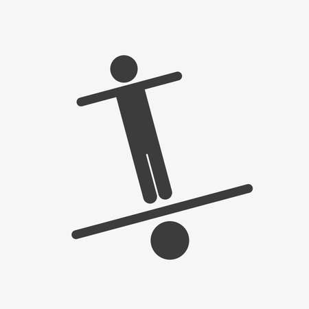 Vector icon of stability. Black balance signのイラスト素材