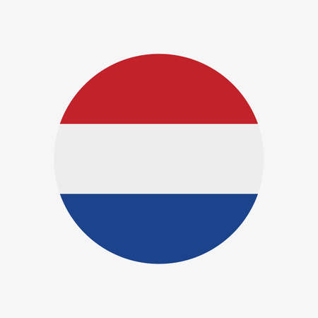 The flag of the Netherlands in a circleのイラスト素材