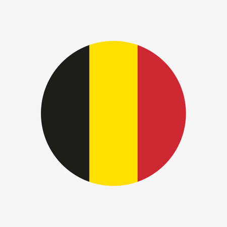 The flag of Belgium in a circleのイラスト素材