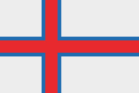 Faroe flag vector icon. Flag of Faroe Islandsのイラスト素材