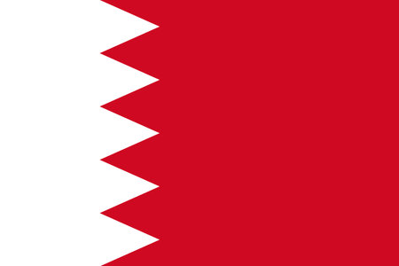 The flag of Bahrain vector icon. Bahrain symbolのイラスト素材