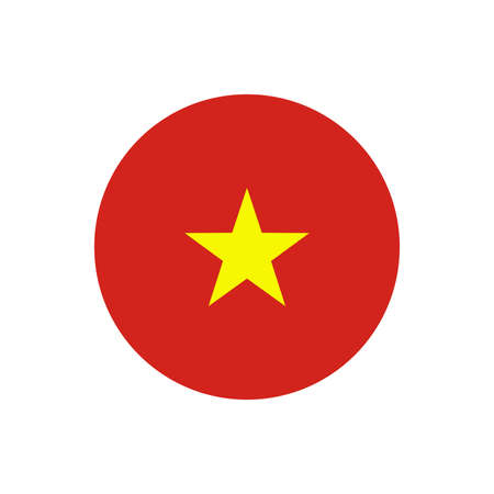 The flag of Vietnam in a circleのイラスト素材
