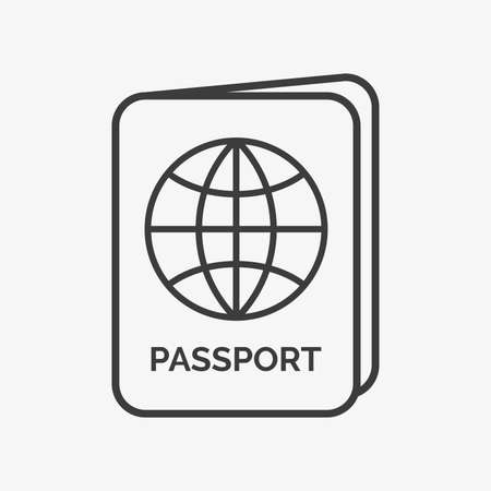 Passport icon on white background. Traveling signのイラスト素材
