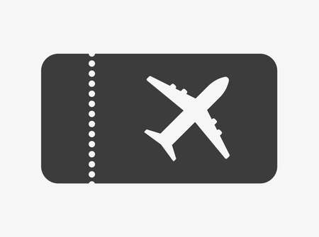 Flight ticket sign. Travel ticket vector iconのイラスト素材