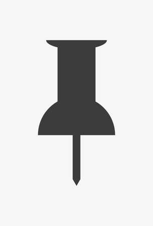 Push pin vector icon on white backgroundのイラスト素材