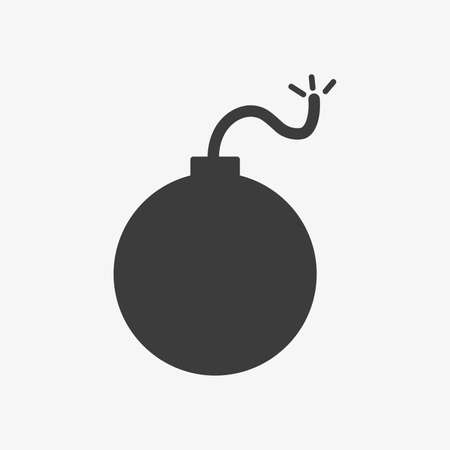 Bomb vector icon isolated on white backgroundのイラスト素材