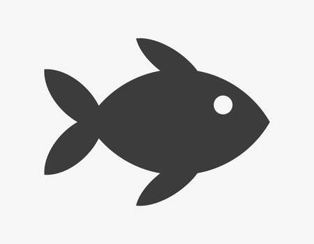 Fish vector icon isolated on white background.のイラスト素材