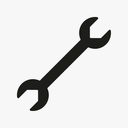 Repair tool symbol. Wrench vector black iconのイラスト素材