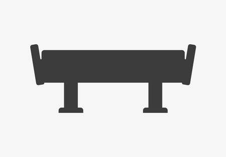 Car rear spoiler vector icon on white backgroundのイラスト素材