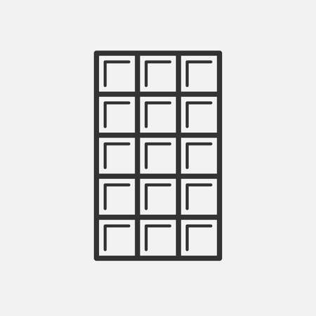 Chocolate vector icon isolated on white backgroundのイラスト素材